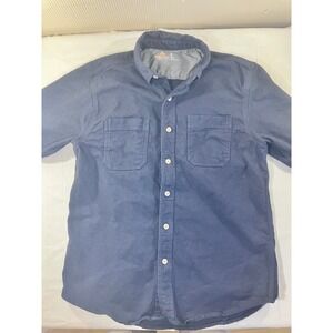 Ridgecut Toughwear Men's Long Sleeve Cotton Button Up Shirt Navy‎ Blue Size L